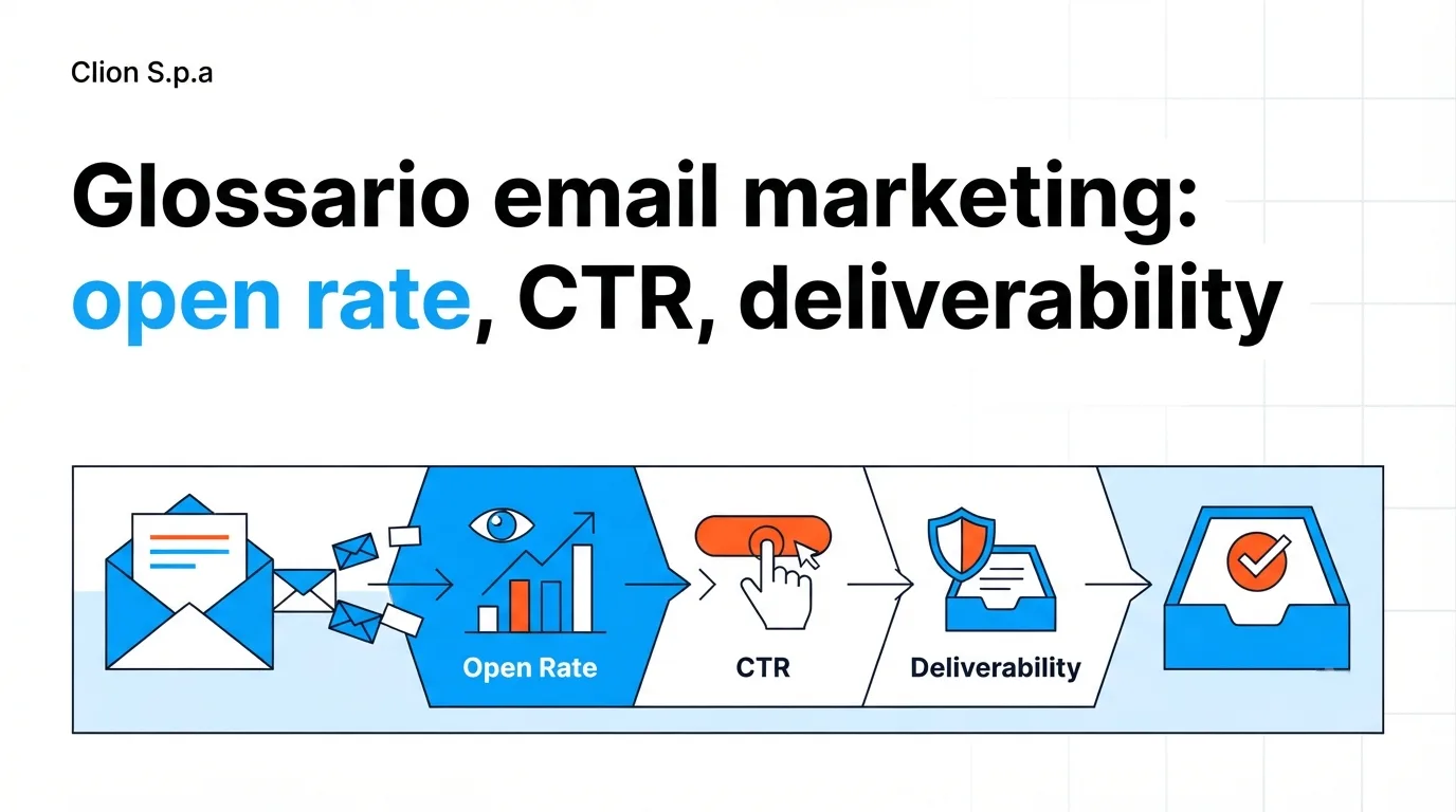 Glossario email marketing: open rate, CTR, deliverability